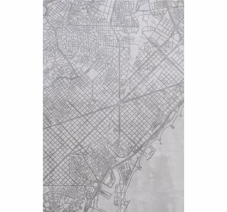 Persiana enrollable mapamundi patrón de mapa de la ciudad - TenVinilo