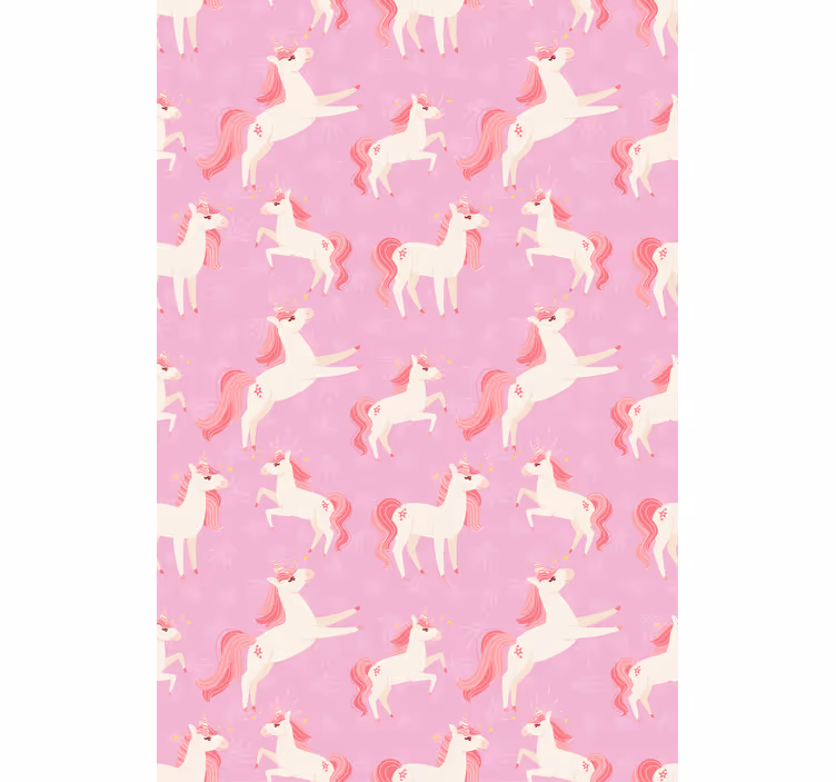 Persiana enrollable infantil fantasía de unicornio rosa - TenVinilo
