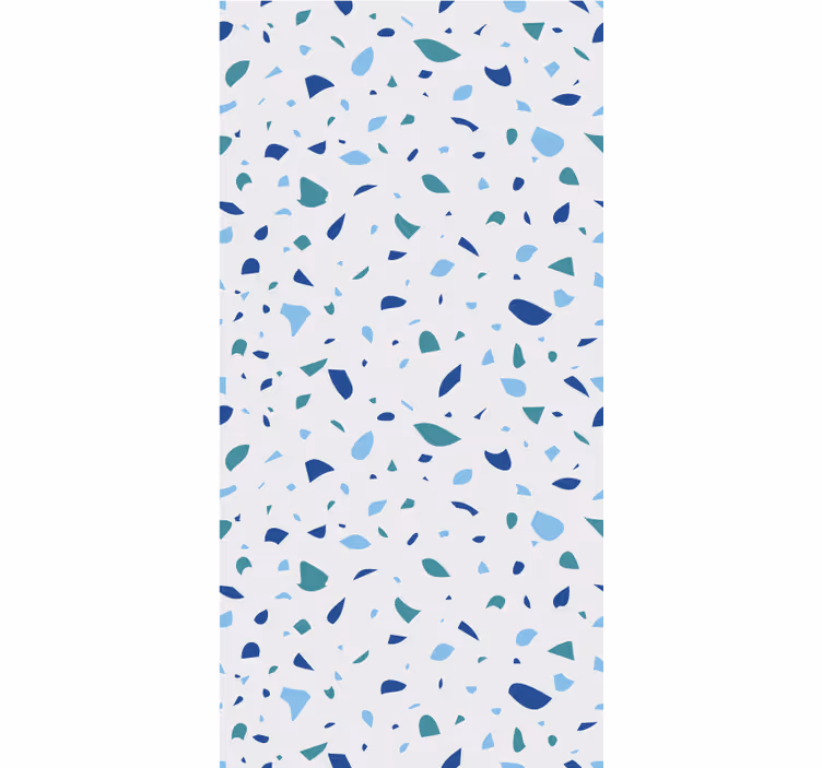 Persiana enrollable textura efecto terrazo azul - TenVinilo