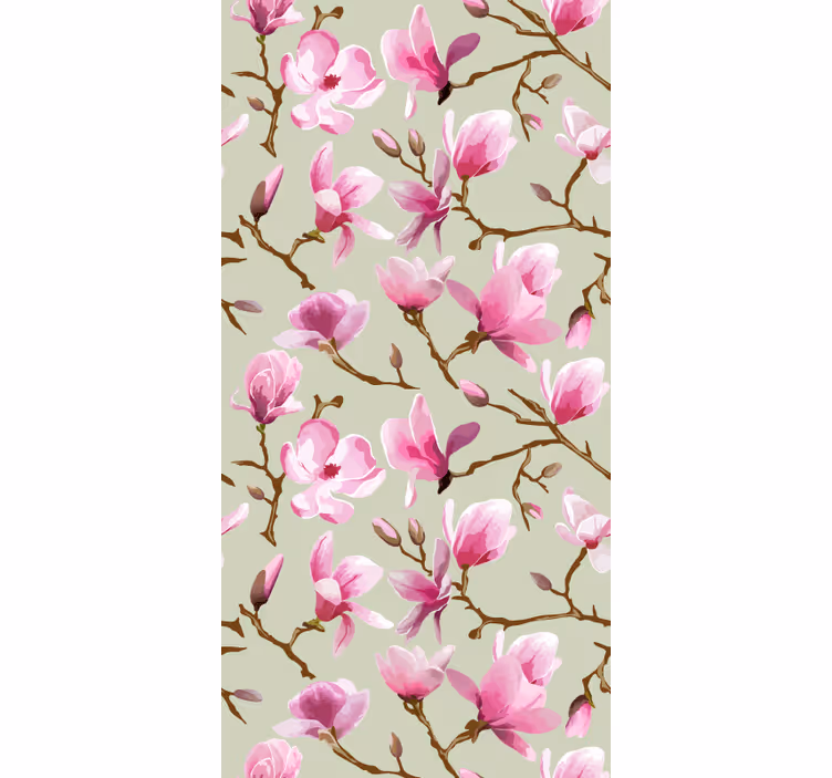 Persiana enrollable para cocina flor de mangolia rosa - TenVinilo