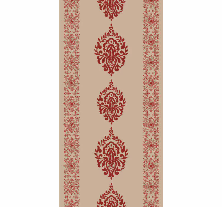 Persiana enrollable elegante motivos florales rojos - TenVinilo
