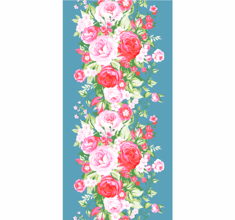 Persiana enrollable floral rosas y flores - TenVinilo