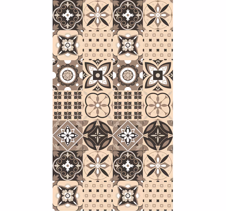 Persiana enrollable textura patrones de azulejos ornados - TenVinilo