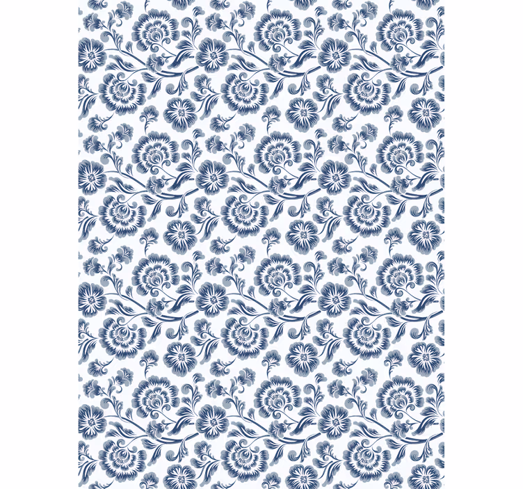 Persiana enrollable floral elegante tema gris - TenVinilo