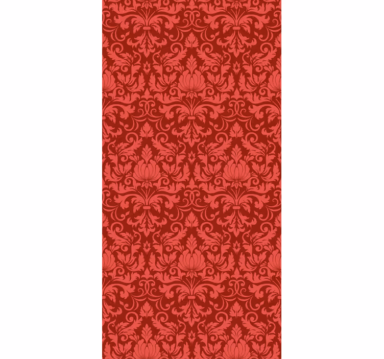 Persiana enrollable elegante gracia botánica roja - TenVinilo