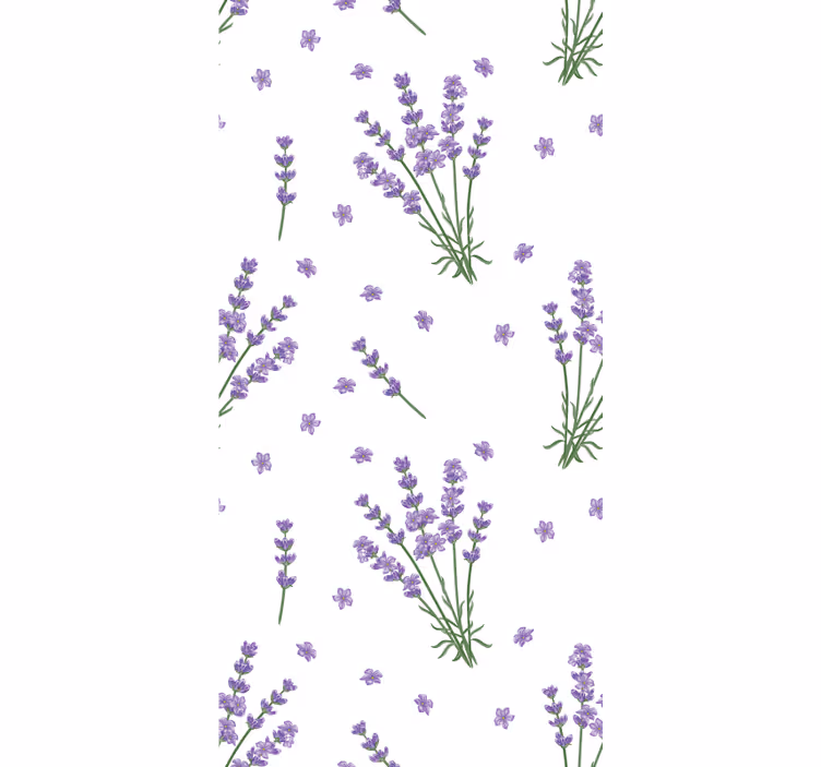 Persiana enrollable flores patrón floral de lavanda - TenVinilo