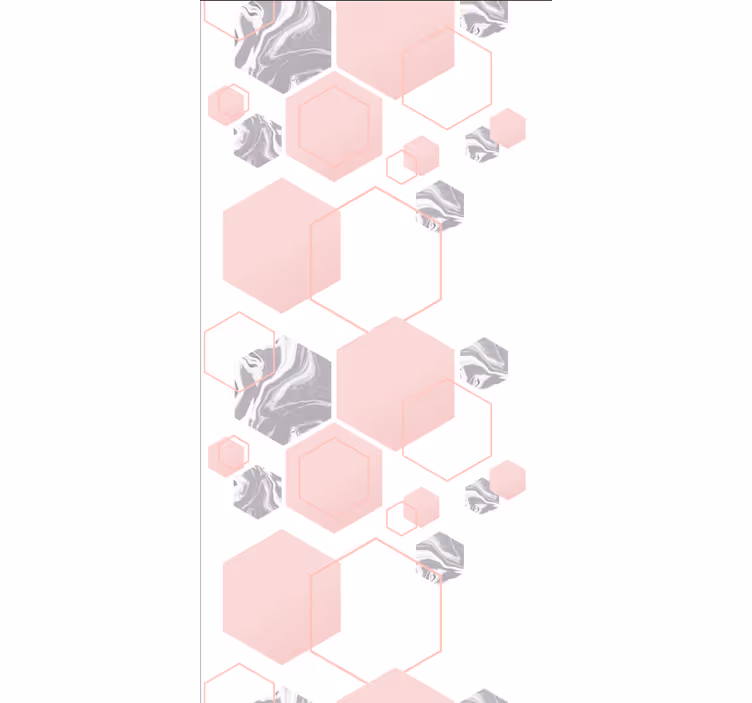 Persiana enrollable moderno motivo hexagonal rosa - TenVinilo