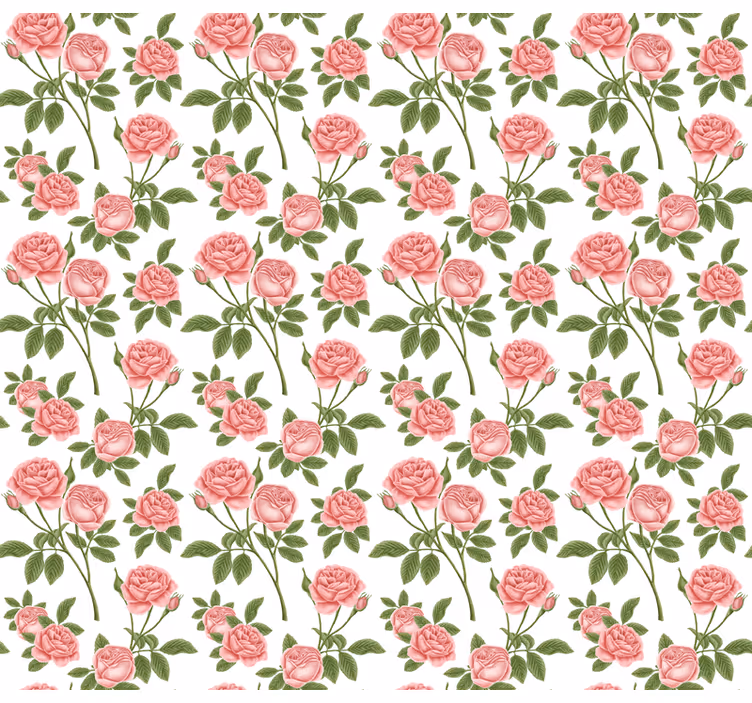 Persiana enrollable flores hermoso patrón de rosas - TenVinilo