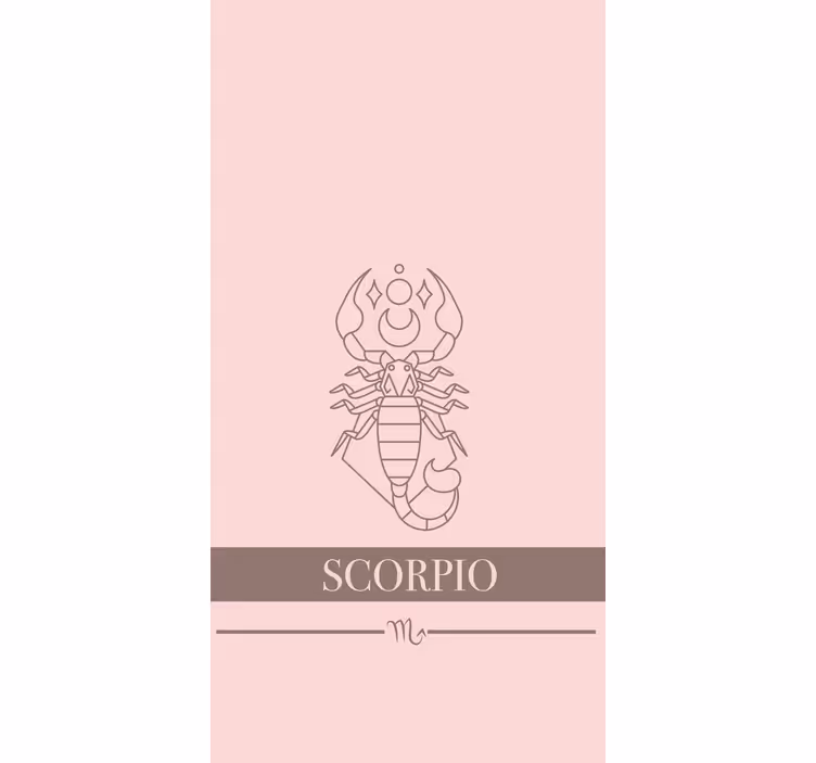 Persiana enrollable diseño zodiacal escorpio rosa - TenVinilo