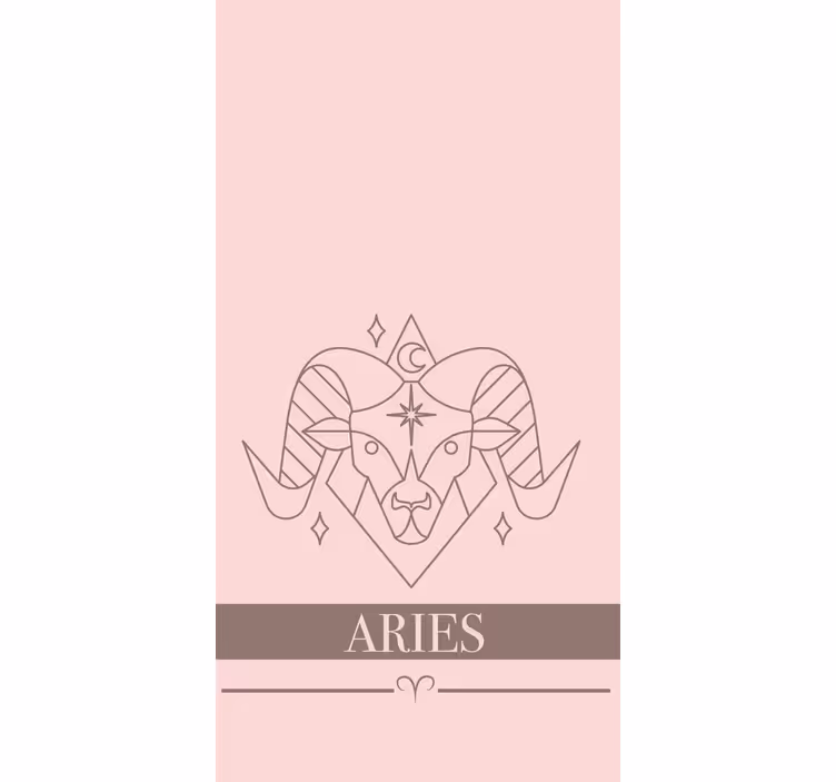 Persiana enrollable diseño zodiacal aries rosa - TenVinilo