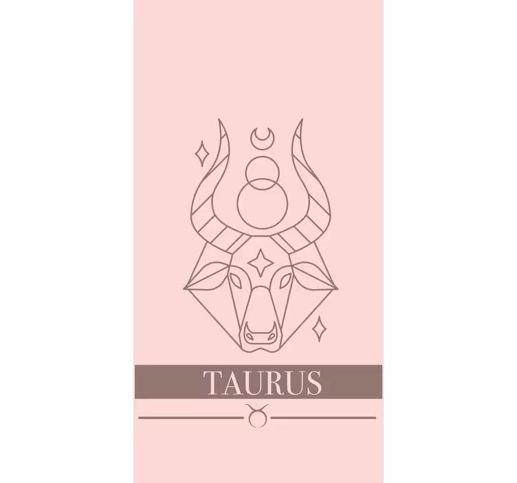 Persiana enrollable diseño zodiacal tauro rosa - TenVinilo