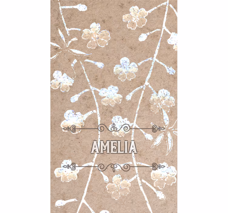 Persiana enrollable cuarto matrimonio diseño floral beige - TenVinilo