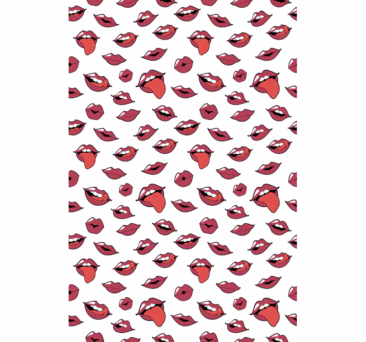 Persiana enrollable divertido patrones de labios atrevidos - TenVinilo