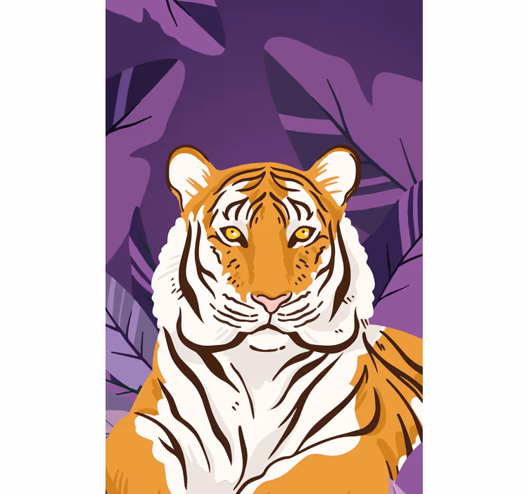 Estor infantil Tigre curioso animales de la jungla - TenVinilo