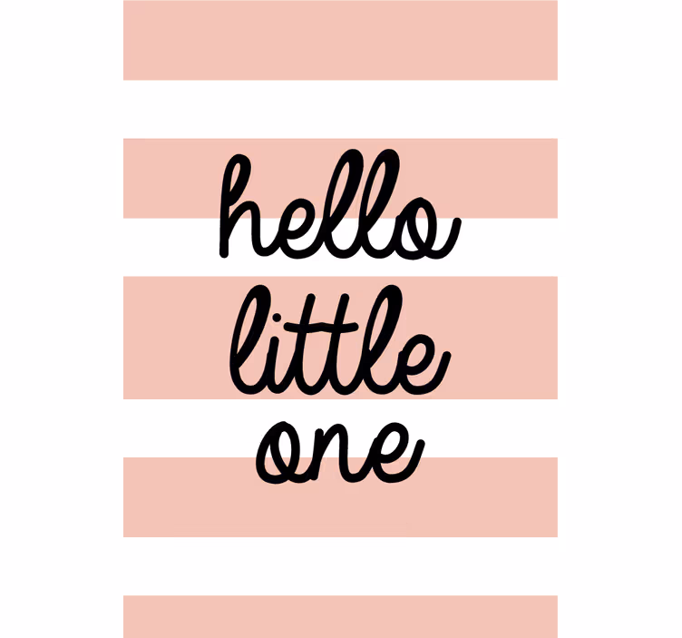 Persiana enrollable frase hello little one - TenVinilo