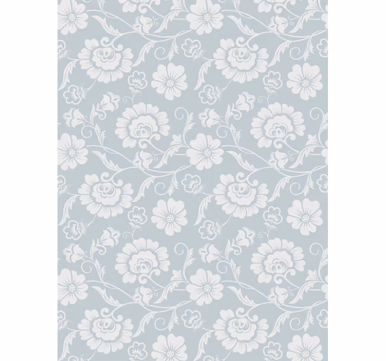 Persiana enrollable floral sofisticación del motivo gris - TenVinilo