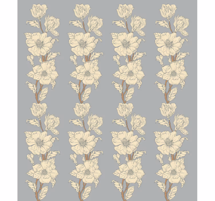 Persiana enrollable floral patrón elegante vertical - TenVinilo