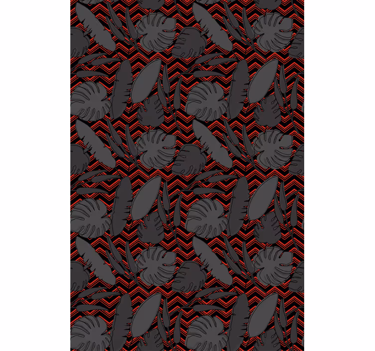 Estor textura Patrón de zig zap rojo gris abstracto - TenVinilo