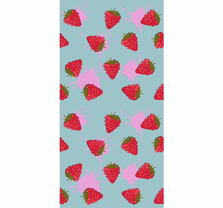 Persiana enrollable frutas salpicaduras de fresa - TenVinilo