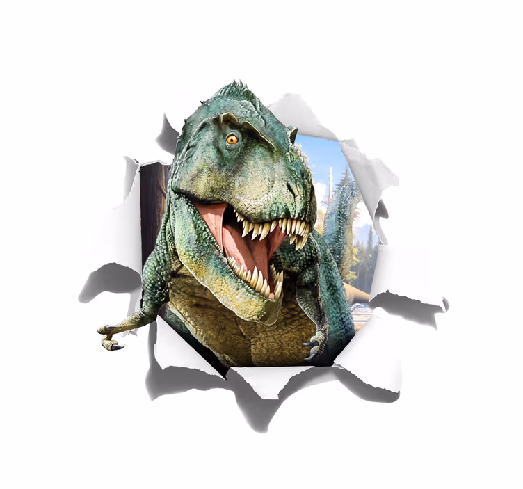 Estor infantil 3D enojado tiranosaurio Rex - TenVinilo