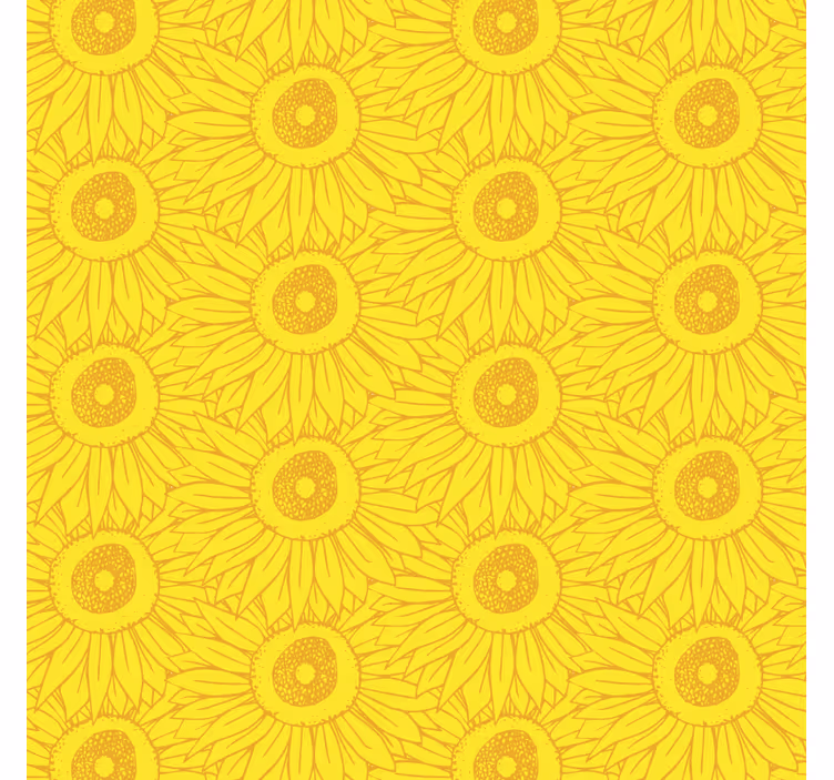 Persiana enrollable amarilla tonos claros de girasol - TenVinilo
