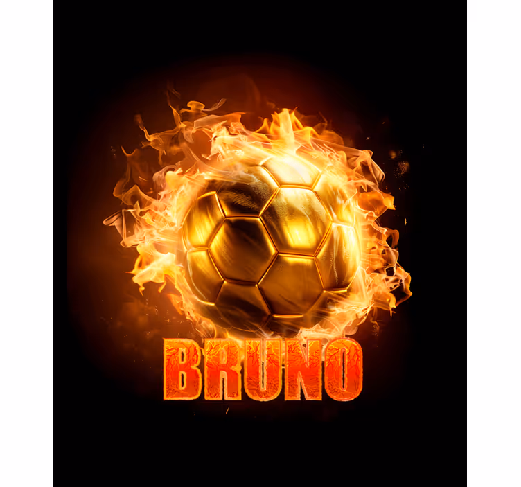 Persiana enrollable fútbol bola de fuego dorada - TenVinilo