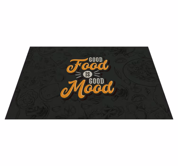 Manteles individuales con frase buena comida - TenVinilo