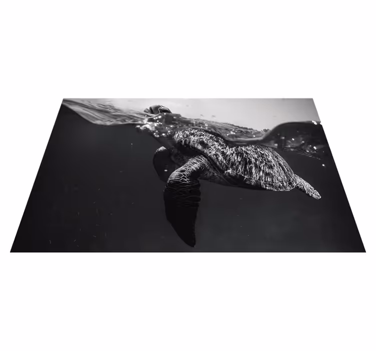 Individual mesa patrón escena de tortugas submarinas - TenVinilo