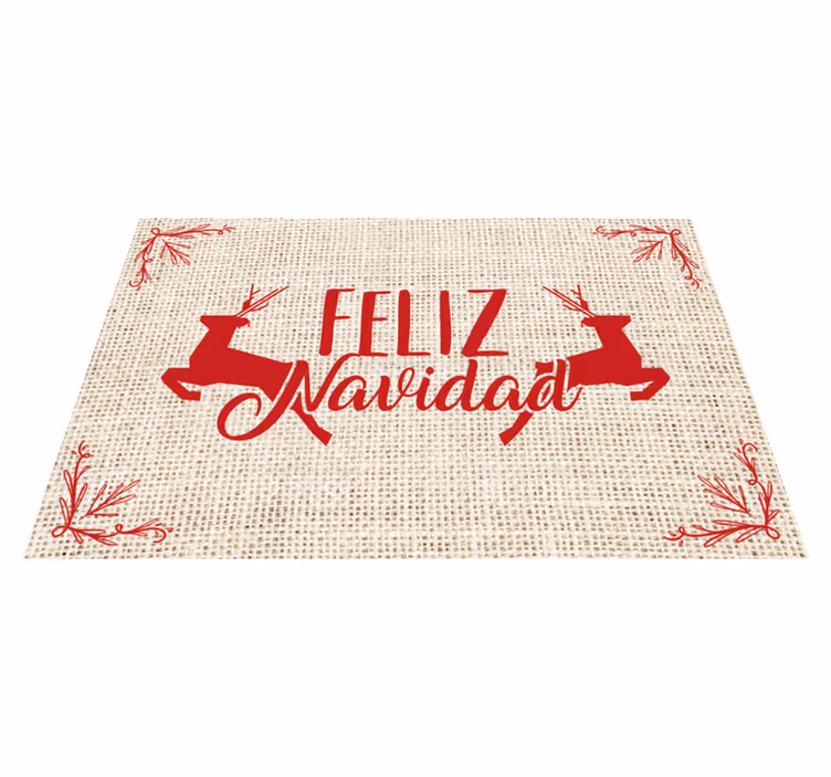 Mantel individual navidad frase feliz navidad - TenVinilo