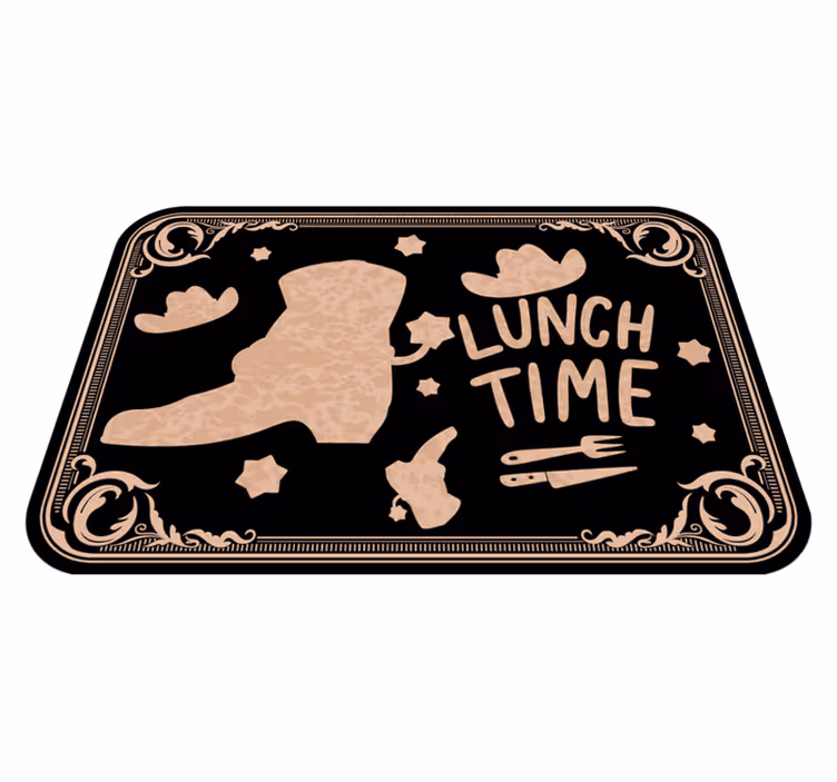 Individual mesa frases hora del almuerzo oeste - TenVinilo