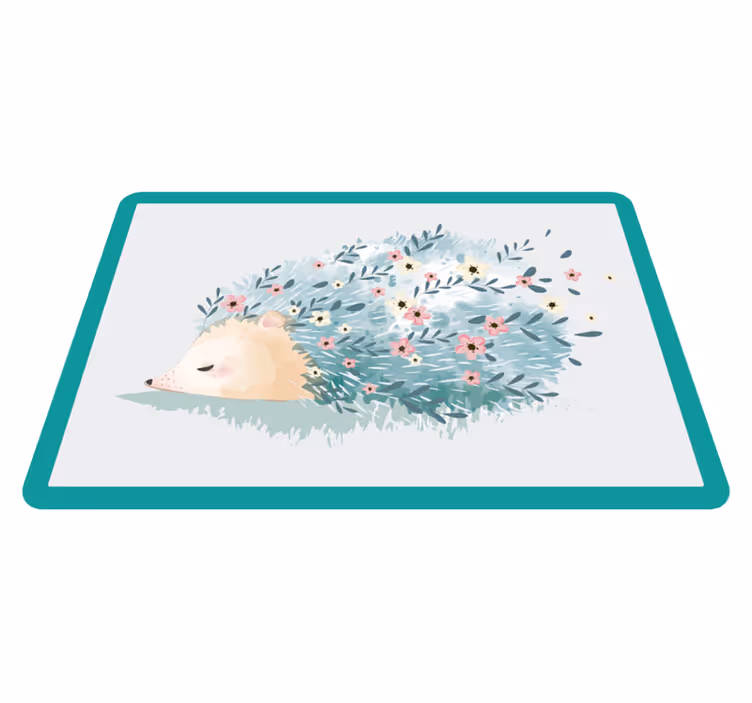 Individual mesa infantil ilustración de erizo lindo - TenVinilo