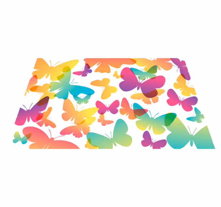 Individual mesa infantil motivo mariposas vibrantes - TenVinilo