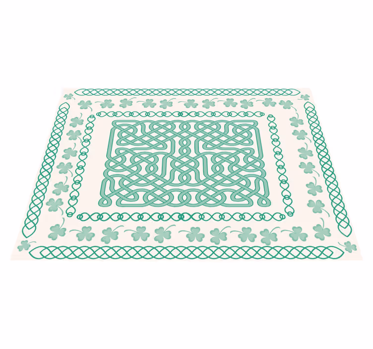 Mantel individual trébol verde esmeralda - TenVinilo