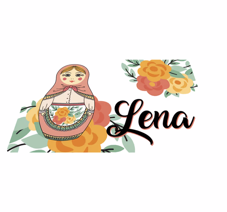 Individual mesa personalizable ilustración de muñeca rusa - TenVinilo