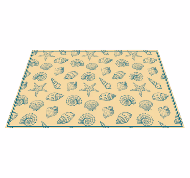 Individual mesa original vajilla con motivos de concha - TenVinilo