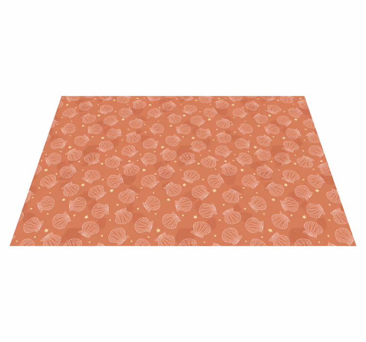 Individual mesa patrón con diseño de conchas - TenVinilo