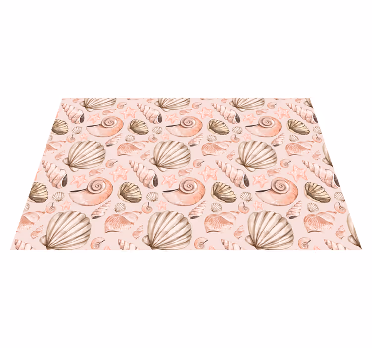 Individual mesa original superficie con diseño de conchas - TenVinilo