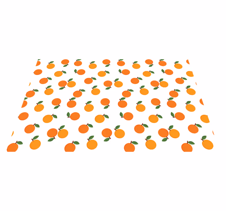 Individual mesa original patrón de frutas naranjas - TenVinilo