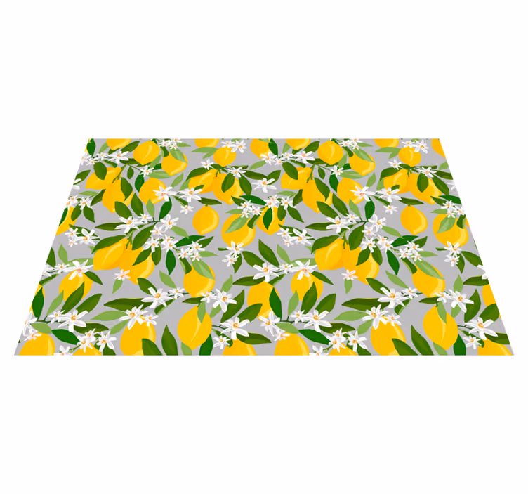 Individual mesa original patrón floral de limón - TenVinilo