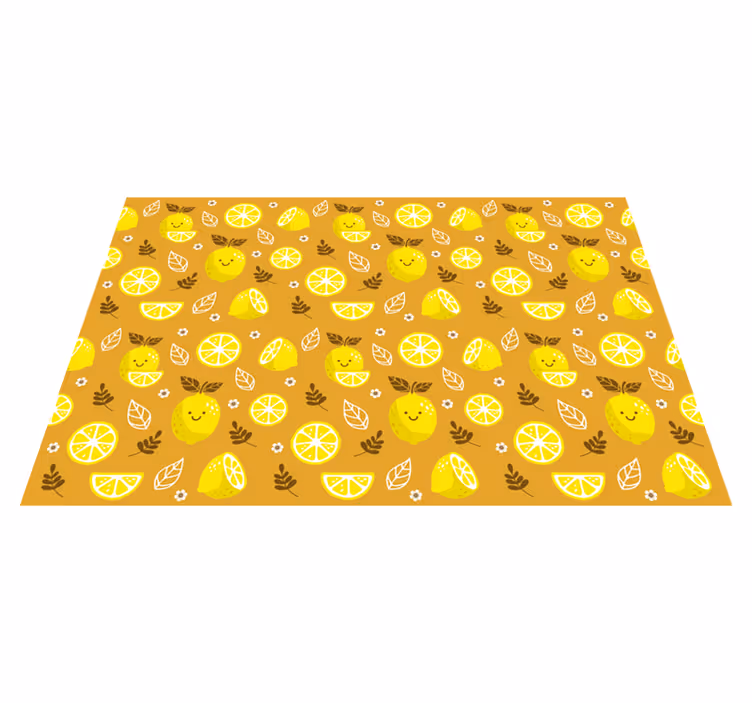 Individual mesa moderno superficie con patrón de frutas - TenVinilo