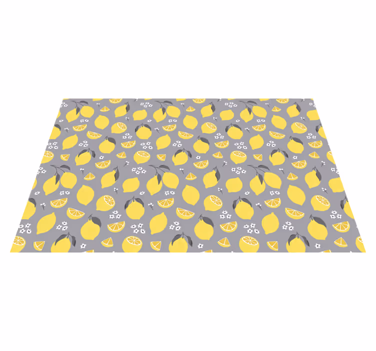 Mantel individual rectangular de limones - TenVinilo