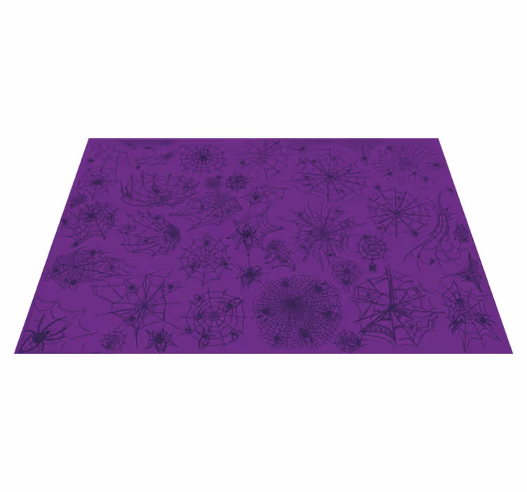 Mantel individual color Morado con araña y telaraña - TenVinilo