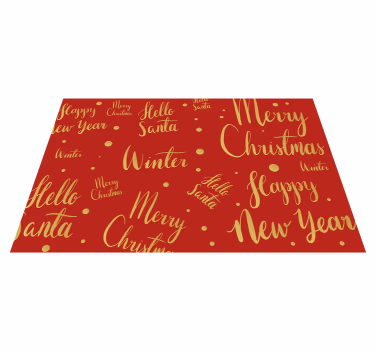 Individual mesa navideño patrones de saludo festivo - TenVinilo