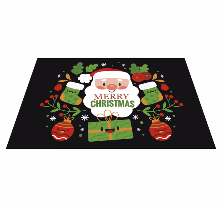 Manteles individuales rojos Santa claus navidad - TenVinilo