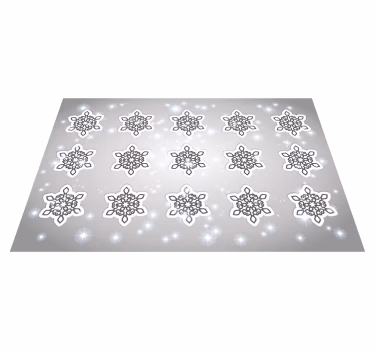 Individual mesa navideño patrón de copos de nieve - TenVinilo