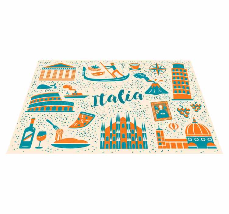 Individual mesa original escena culinaria italia - TenVinilo