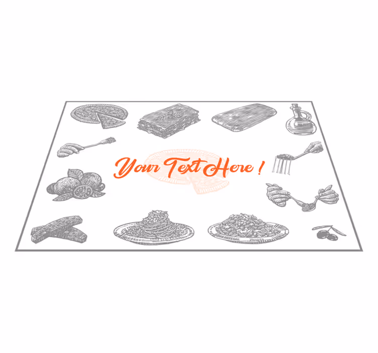 Individual mesa original estilo de ilustración de comida - TenVinilo