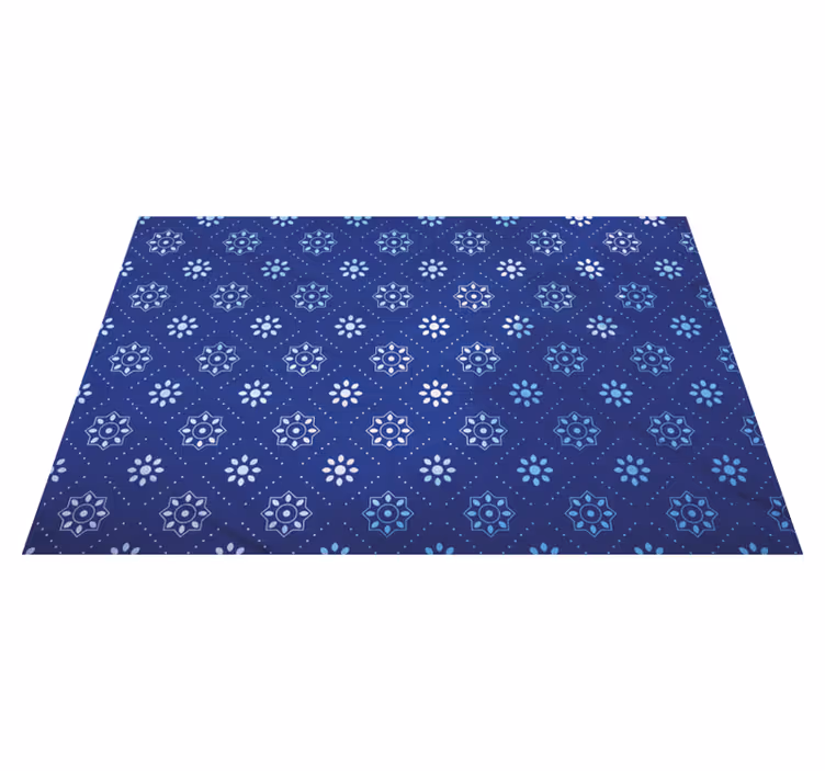 Individual mesa patrón superficie azul marino - TenVinilo