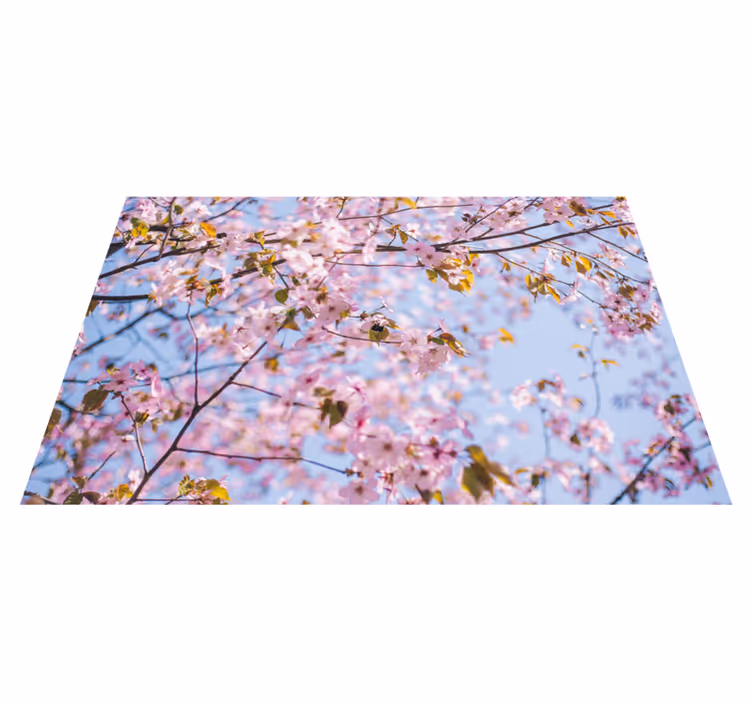 Individual mesa patrón flor de cerezo en flor - TenVinilo