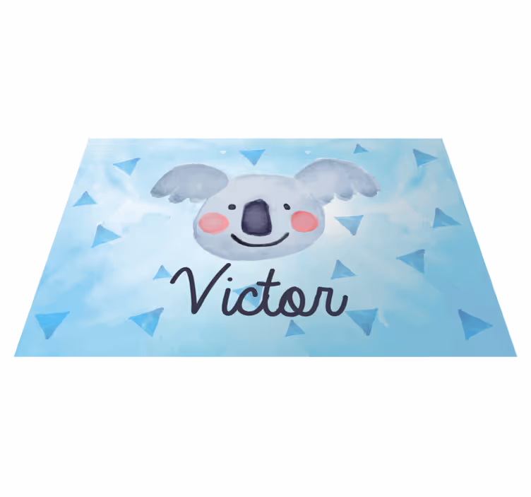 Manteles individuales con nombre Para niños koala con nombre - TenVinilo
